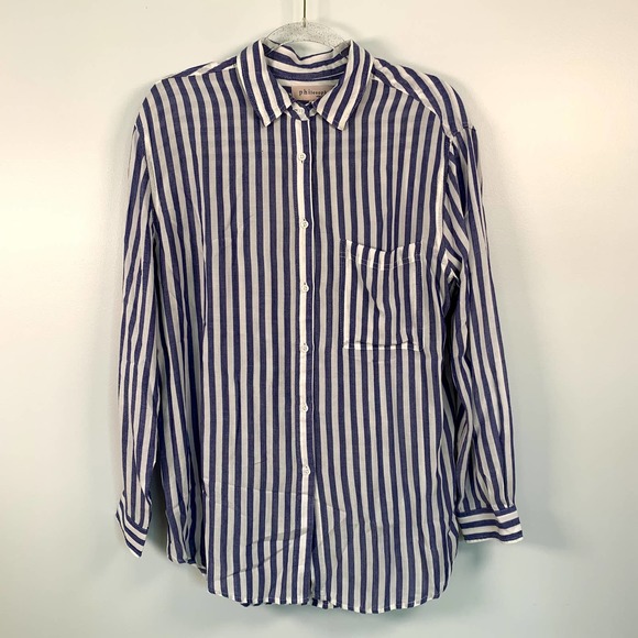 Philosophy Striped Blue/White Tunic Style Women's‎ Shirt M - Picture 1 of 6
